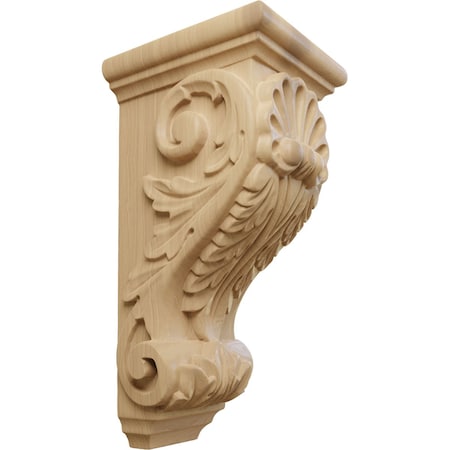 Ekena Millwork 4 1/2"W x 5"D x 10"H Medium Shell Corbel, Cherry CORW04X05X10SHCH